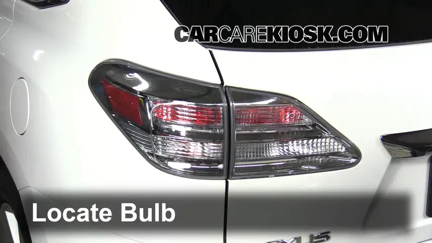 2010 Lexus RX350 3.5L V6 Lights Tail Light (replace bulb)